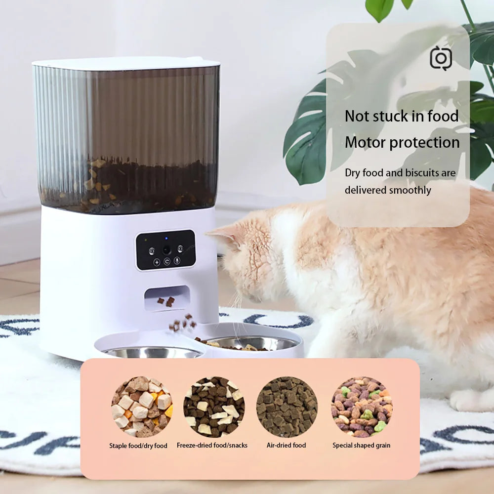 Smart Cat Feeder 5L with Camera & WiFi